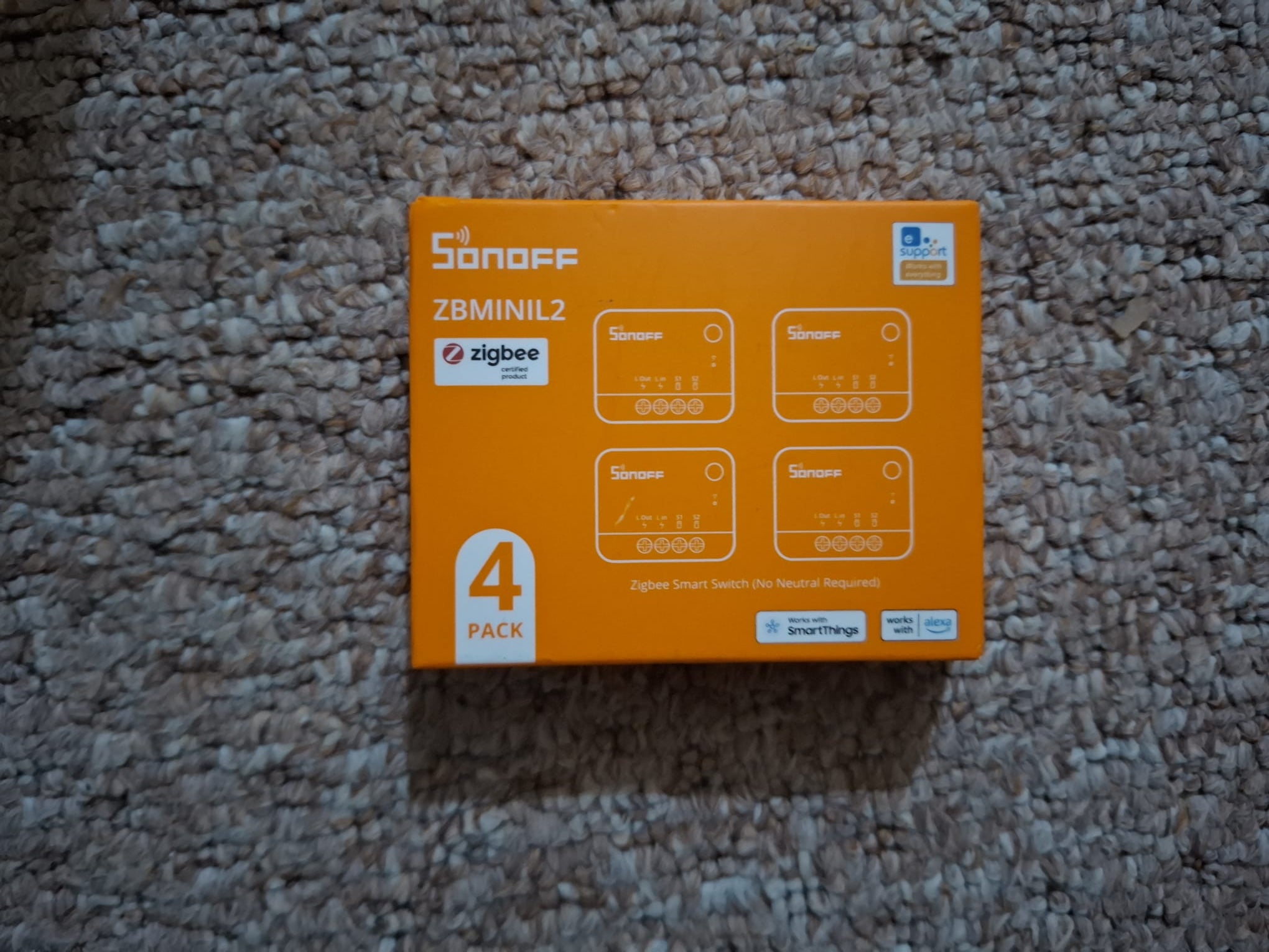 SONOFF ZBMINIL2 Zigbee Smart Switch, pachet de 4 comutatoare inteligente