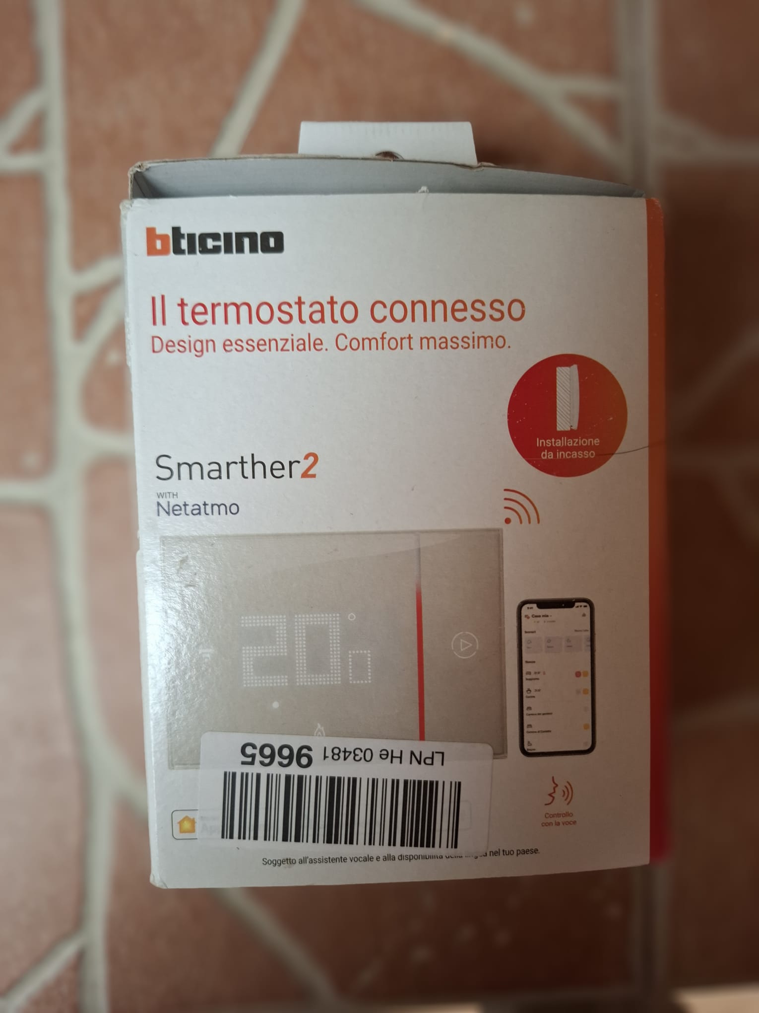Termostat Conectat Bticino Smarther2 with Netatmo incastrat