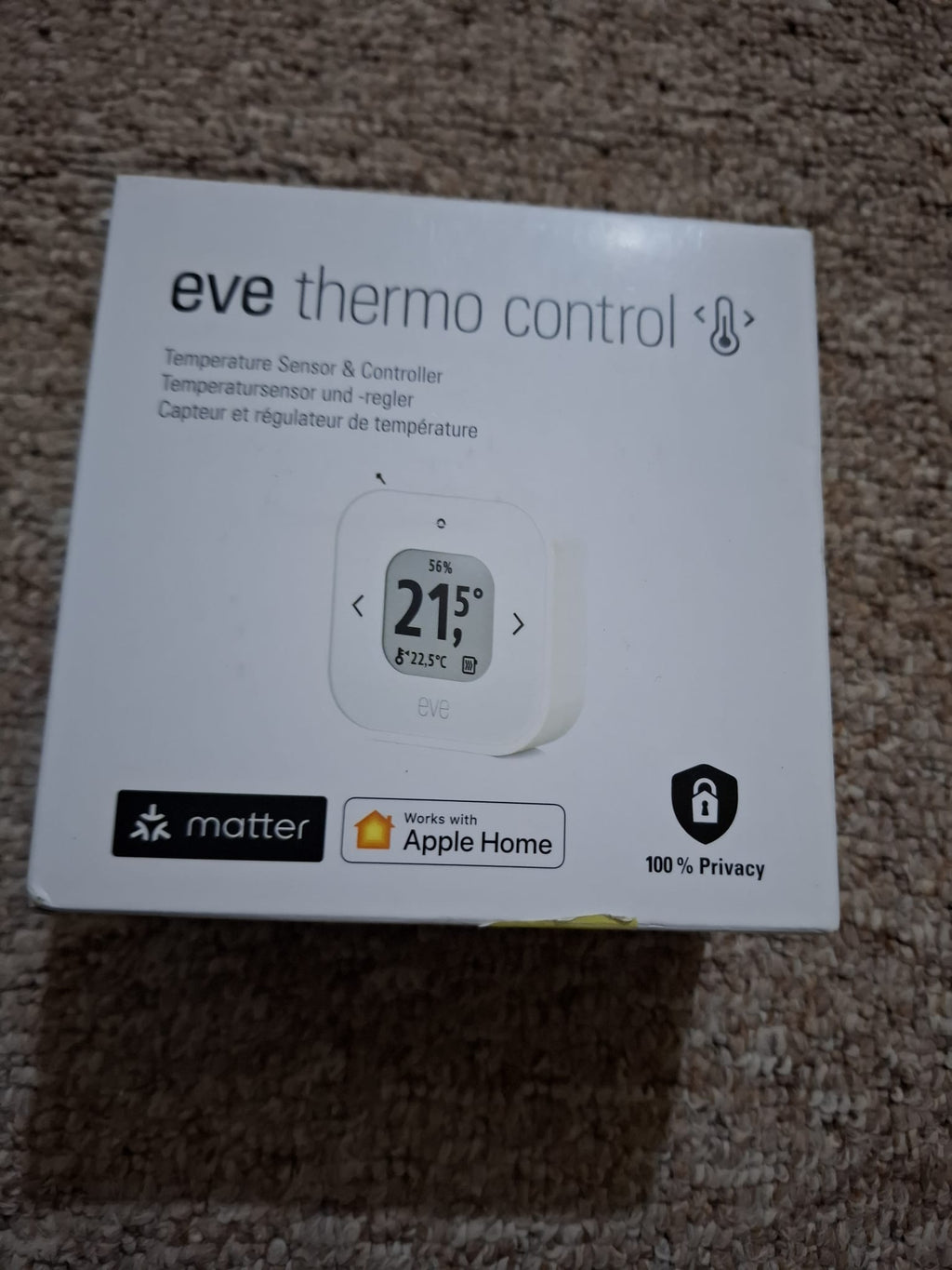 Eve Thermo Control (Matter) – Senzor și controler de temperatură pentru Eve Thermo (Matter)