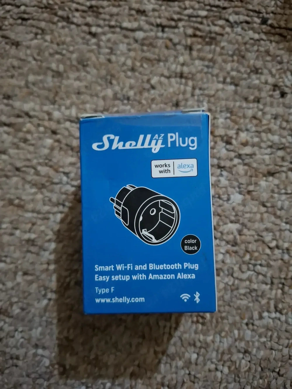 Priza Inteligenta WiFi Bluetooth Shelly Plug AZ Negru Măsurare Consum