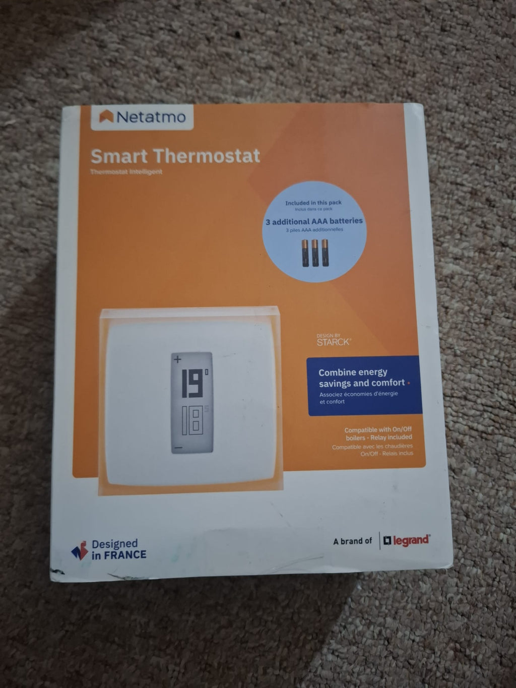 Termostat inteligent Netatmo NTH01-EN-EU
