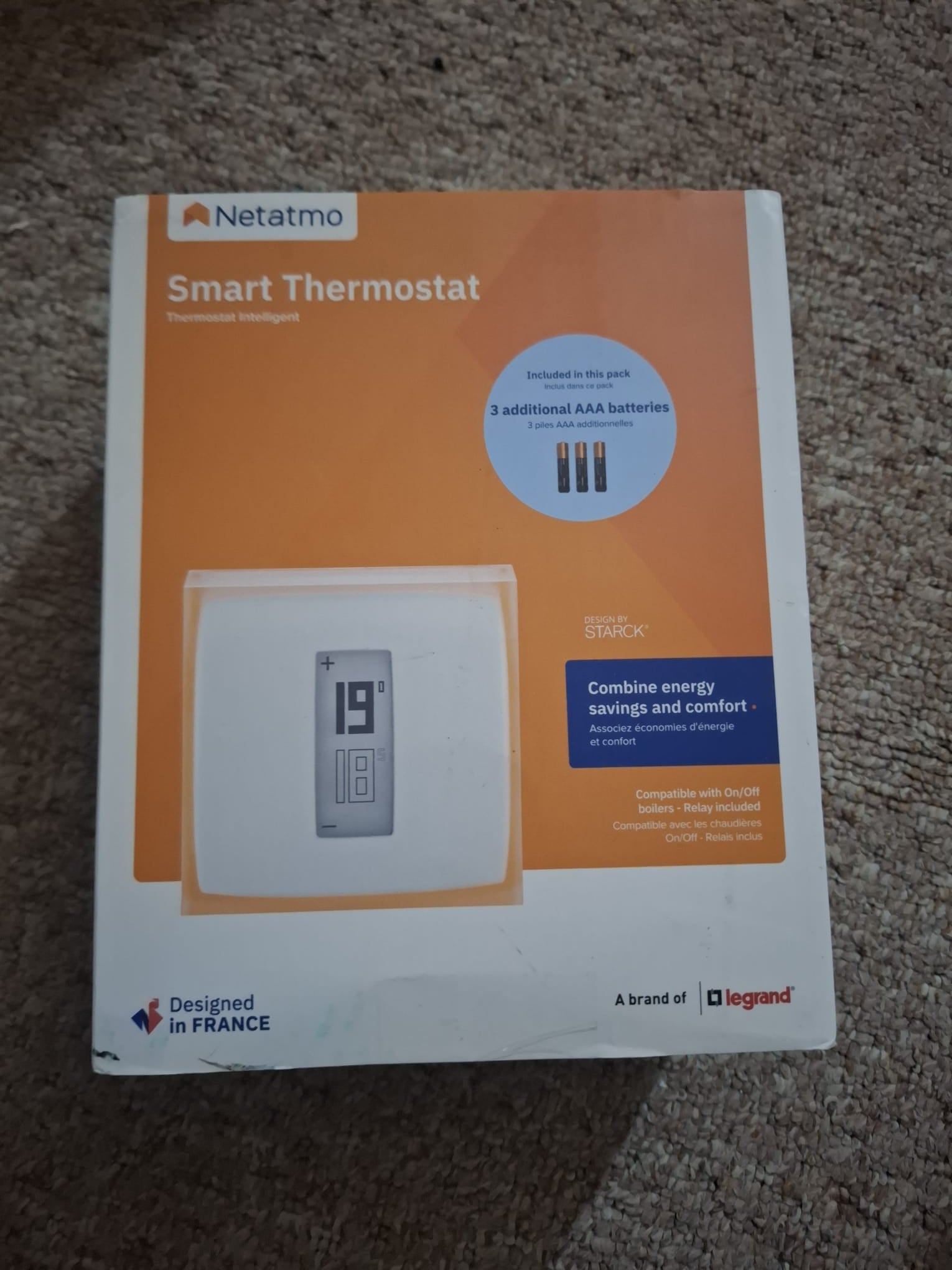 Termostat inteligent Netatmo NTH01-EN-EU