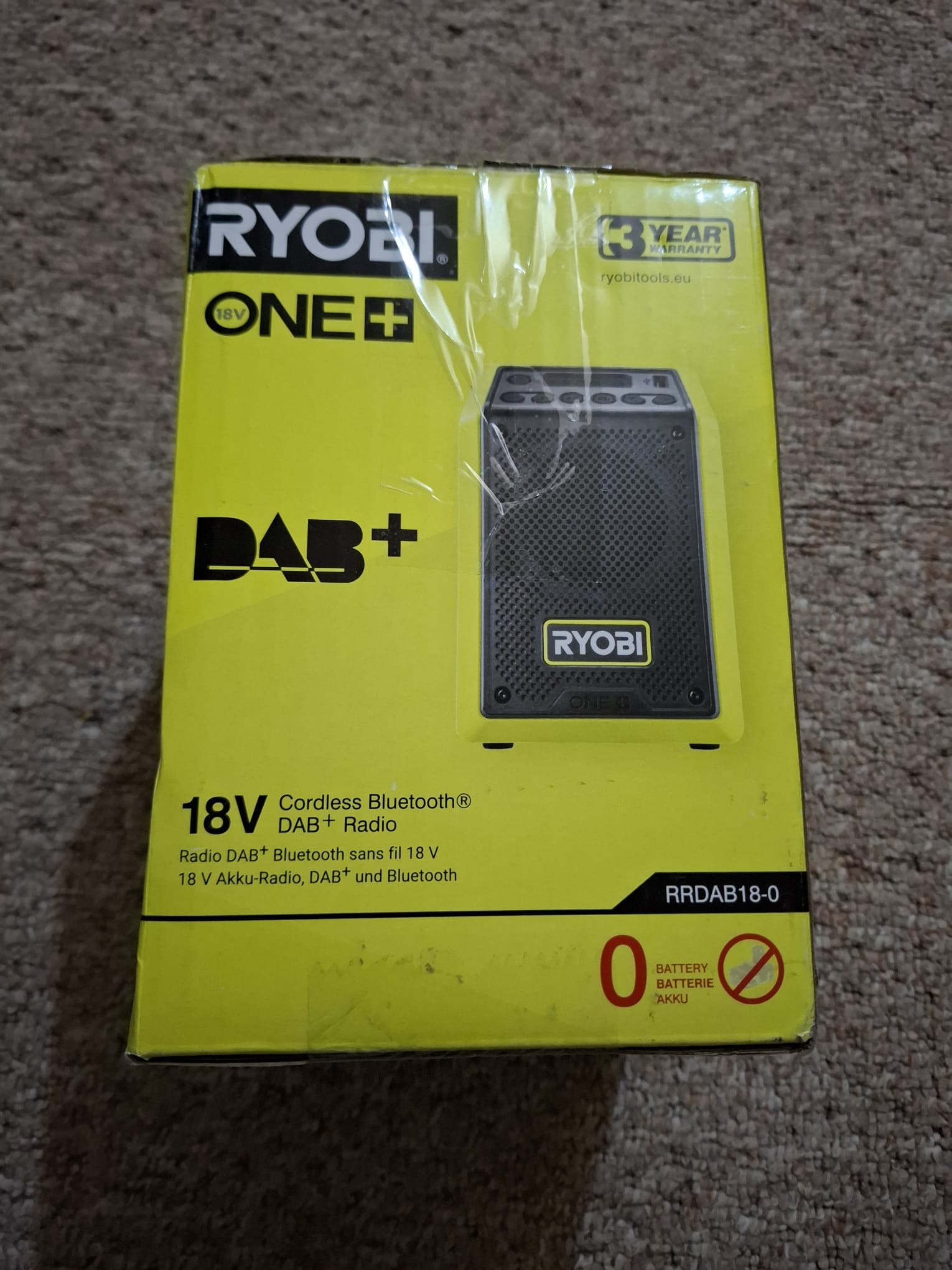 Radio Bluetooth reîncărcabil RYOBI 18V ONE+ RRDAB18-0