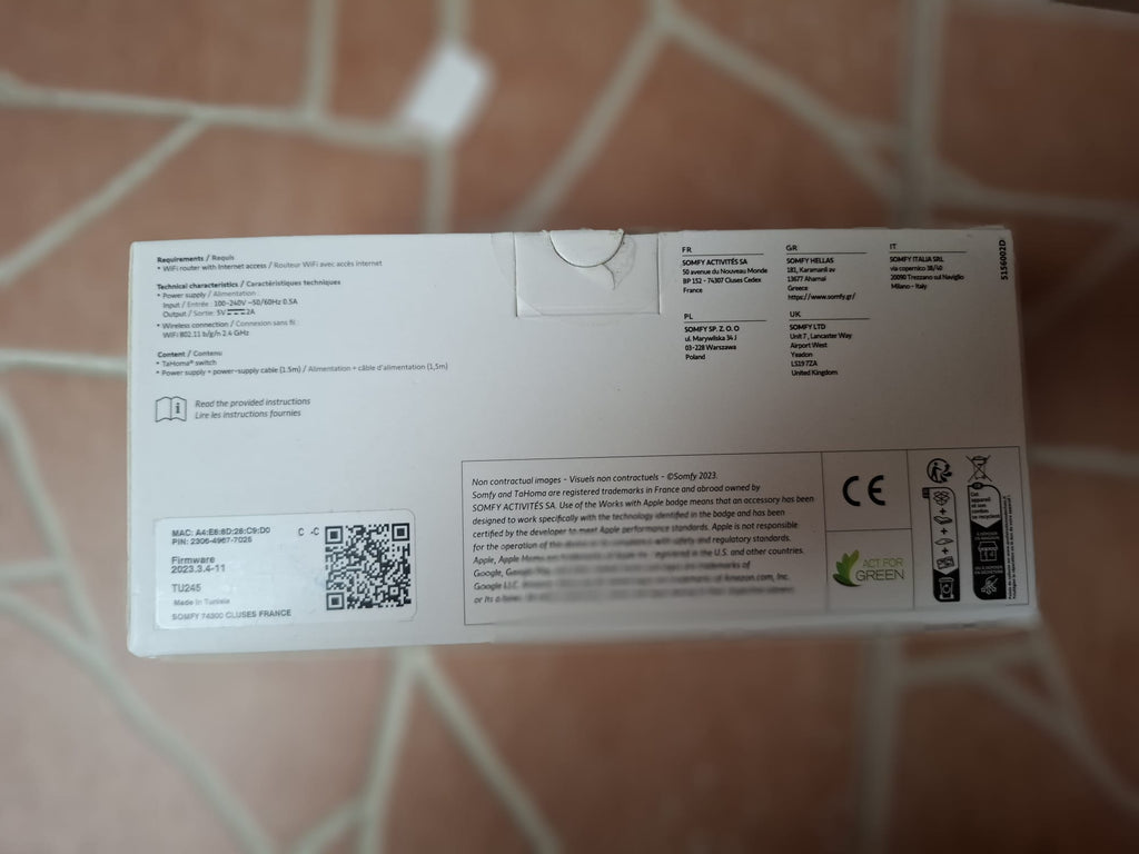 Somfy TaHoma Switch 1870595 - Hub Smart Home pentru casa