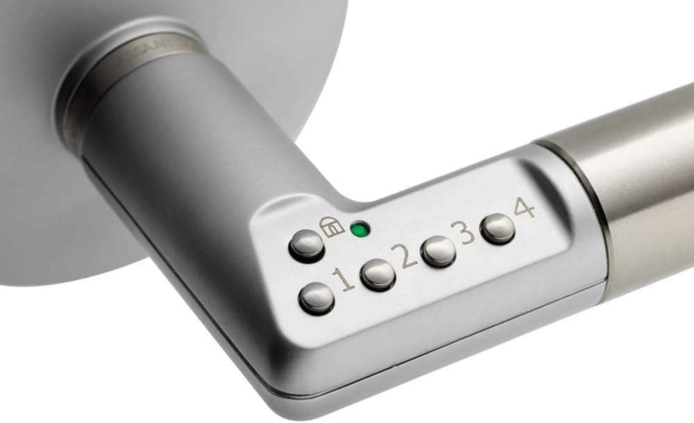 Mâner de ușă cu tastatură ASSA ABLOY D8812H000, argintiu