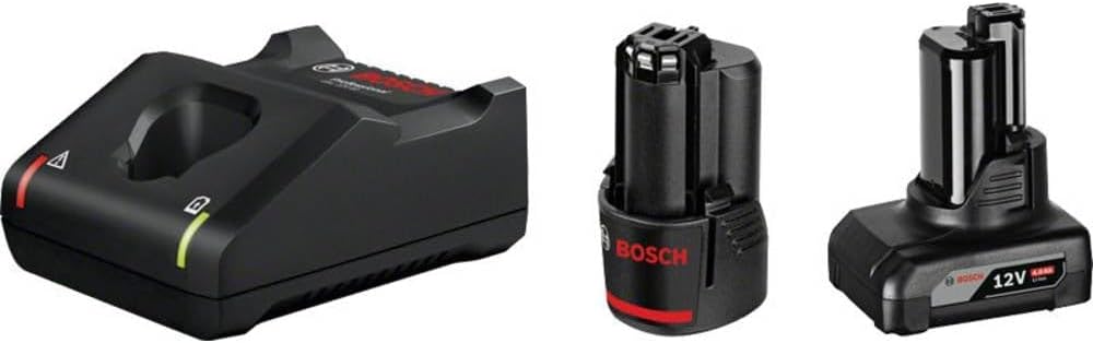 Set de pornire pentru baterie Bosch Professional 12V: baterie GBA 12V 2.0Ah + baterie GBA 12V 4.0Ah + încărcător GAL 12V-40