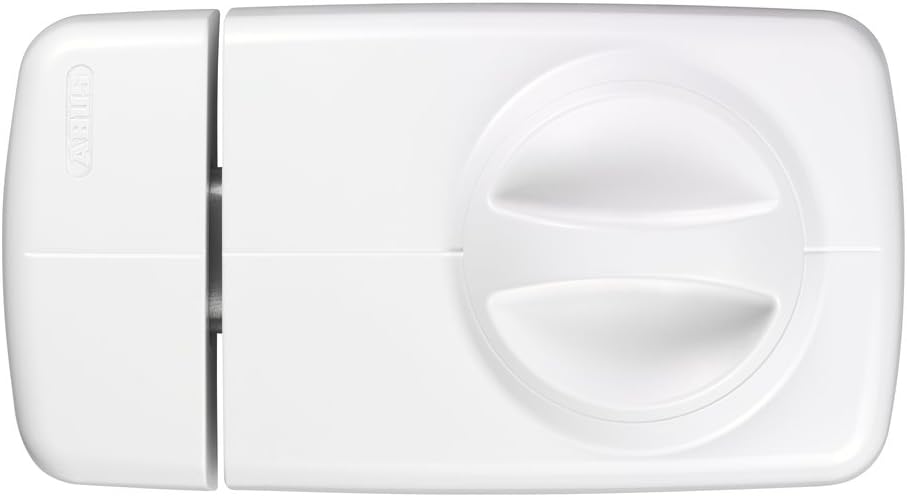 ABUS Yală adițională de siguranță pentru ușă 7010, cu buton rotativ interior, Alb, 53294