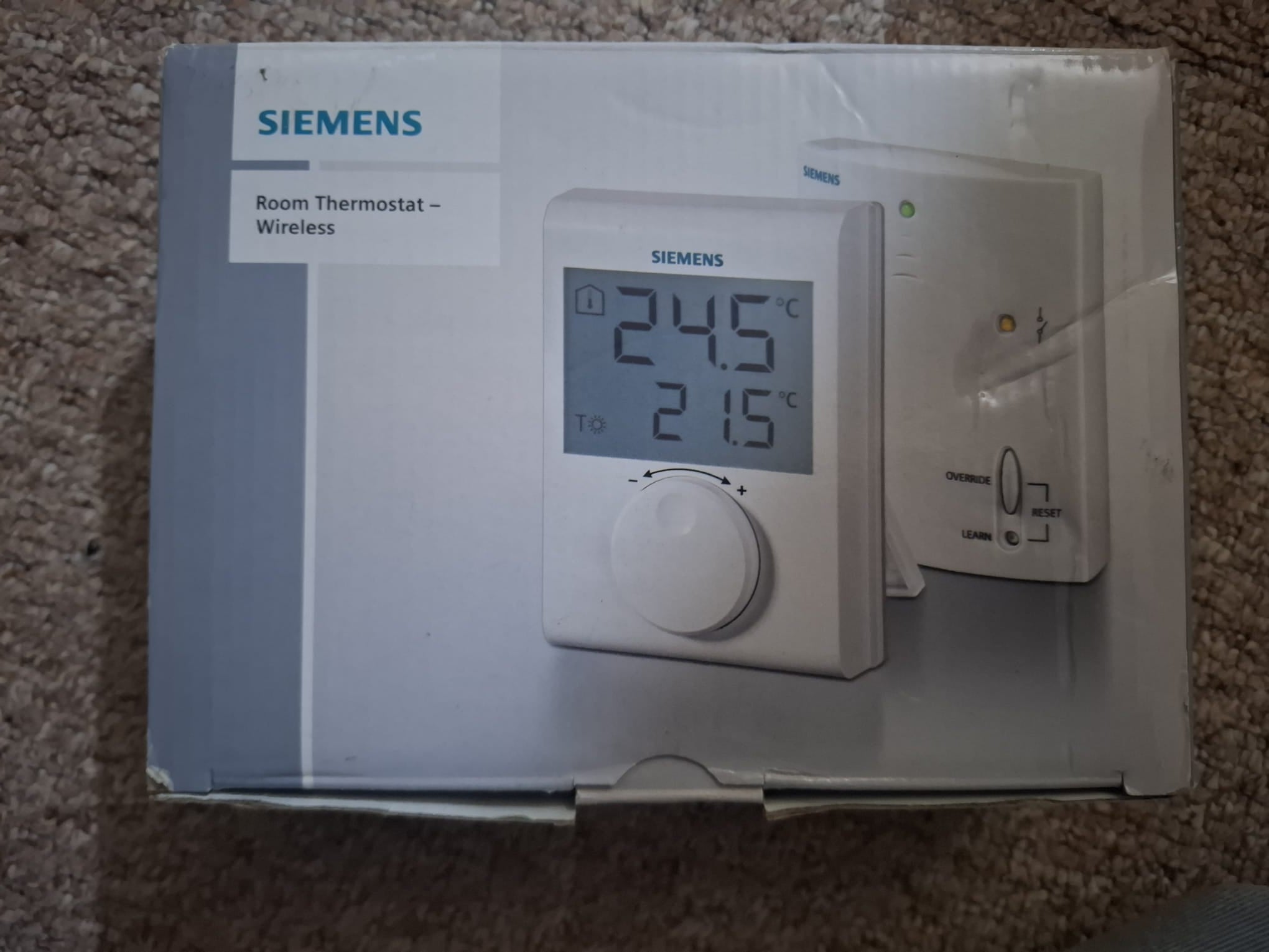 SIEMENS - Set termostat de cameră wireless RDH100RF/SET (emițător și receptor)