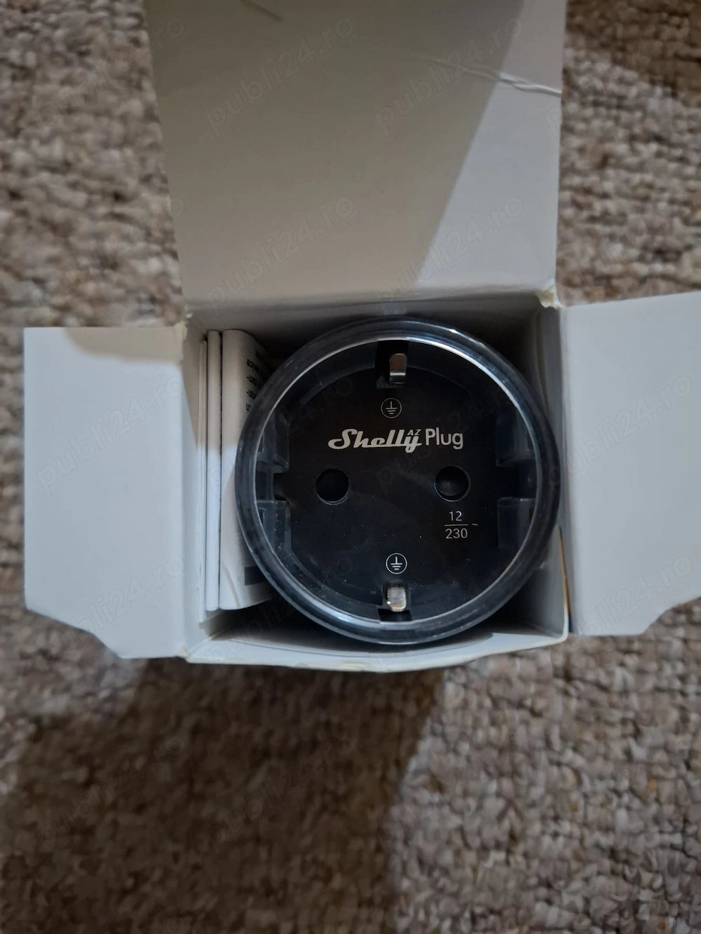 Priza Inteligenta WiFi Bluetooth Shelly Plug AZ Negru Măsurare Consum