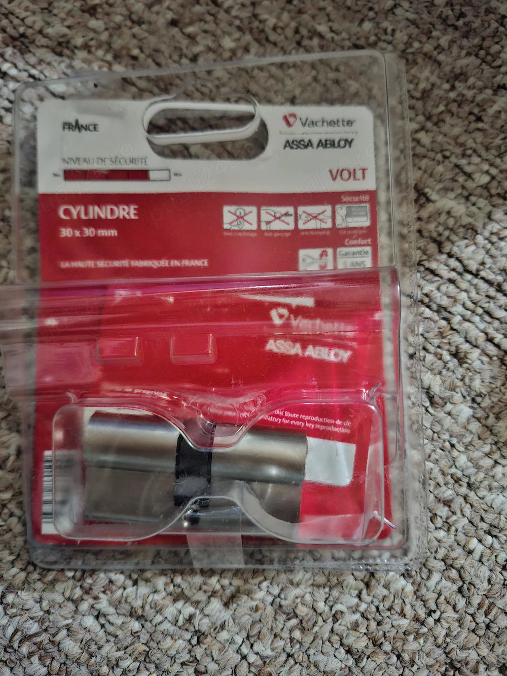 Cilindru Butuc Usa Inalta Securitate Vachette VOLT Assa Abloy 30x30 mm