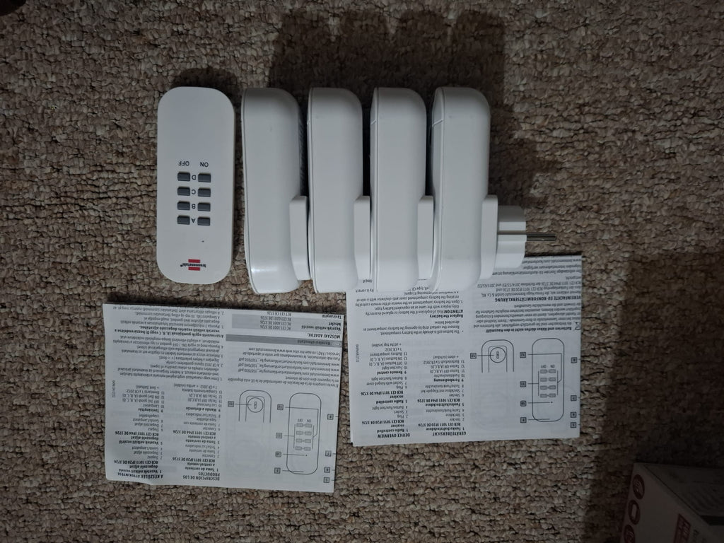 Set de comutare wireless Brennenstuhl RC CE1 4001, pachet de 4 prize wireless