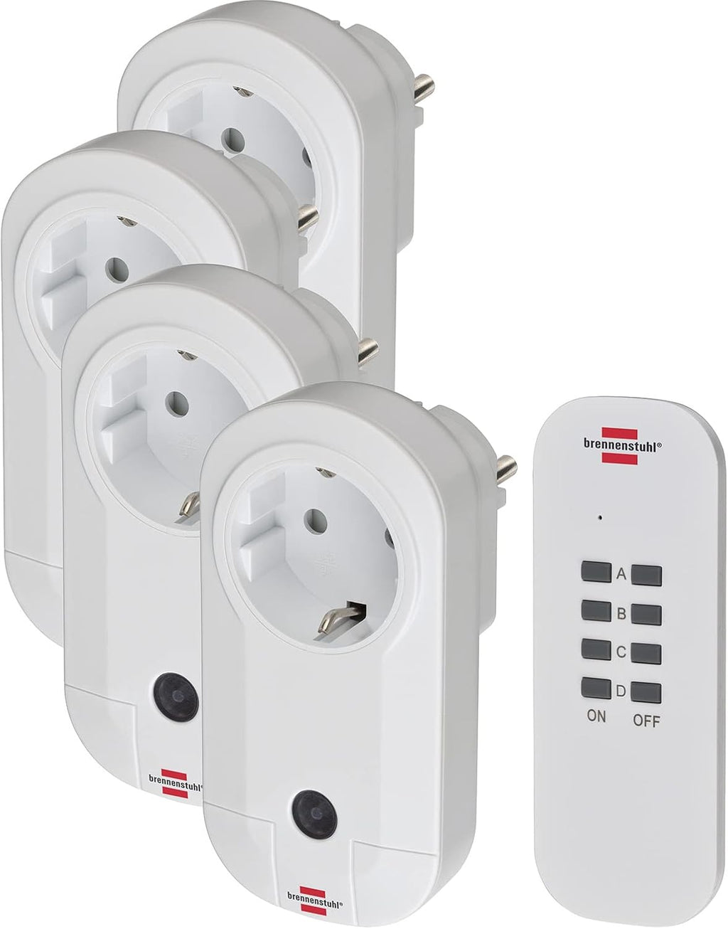 Set de comutare wireless Brennenstuhl RC CE1 4001, pachet de 4 prize wireless