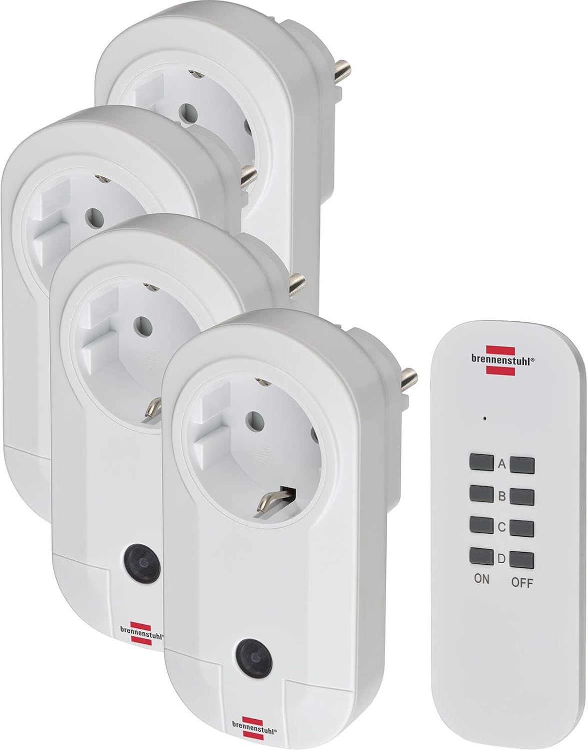 Set de comutare wireless Brennenstuhl RC CE1 4001, pachet de 4 prize wireless