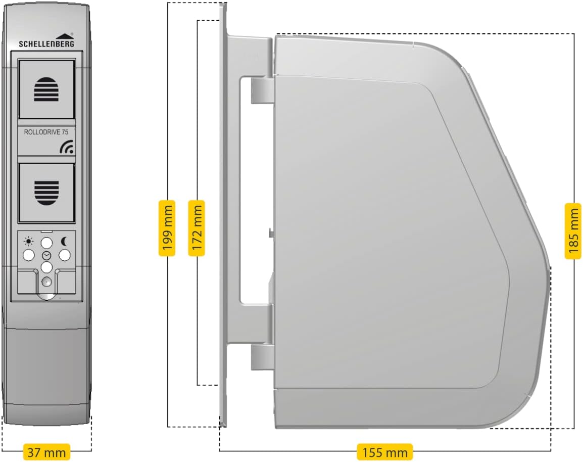 Schellenberg 22576 Înfășurator electric de bandă cu radiocomandă RolloDrive 75 Premium, pentru rulouri de până la 5 m²