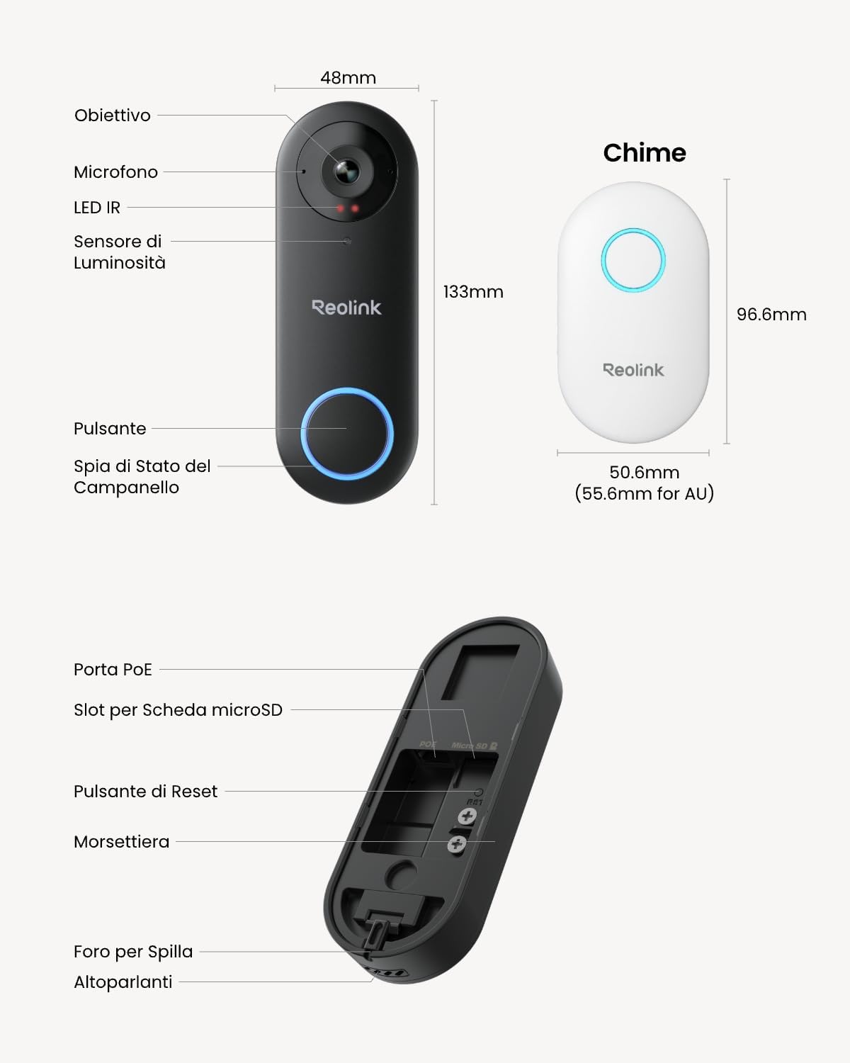 Videointerfon Reolink PoE cu fir de 5MP D340P