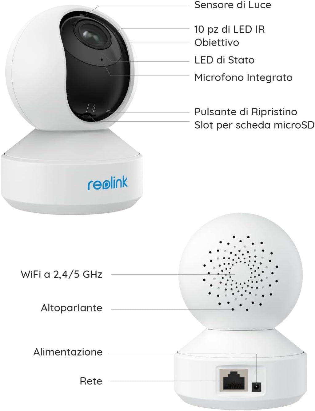 Camera Supraveghere Interior Reolink E1 4MP (Model E320)