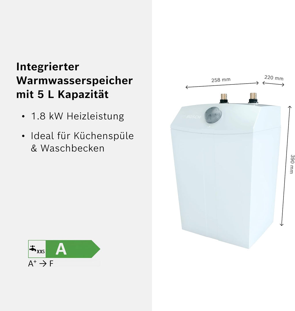 Boiler Electric Sub Chiuveta Bosch Tronic Store Compact TR1500 TOR 5 T 5L 1.8kW