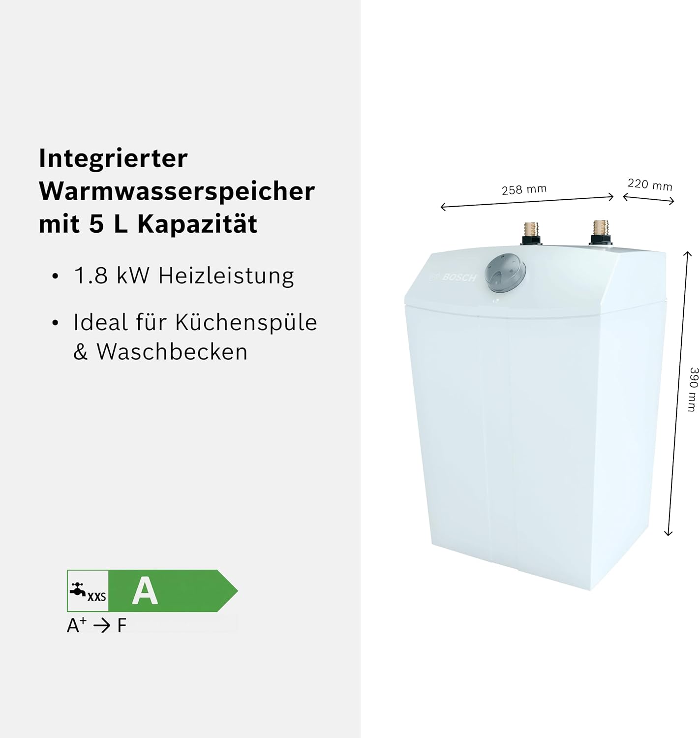 Boiler Electric Sub Chiuveta Bosch Tronic Store Compact TR1500 TOR 5 T 5L 1.8kW