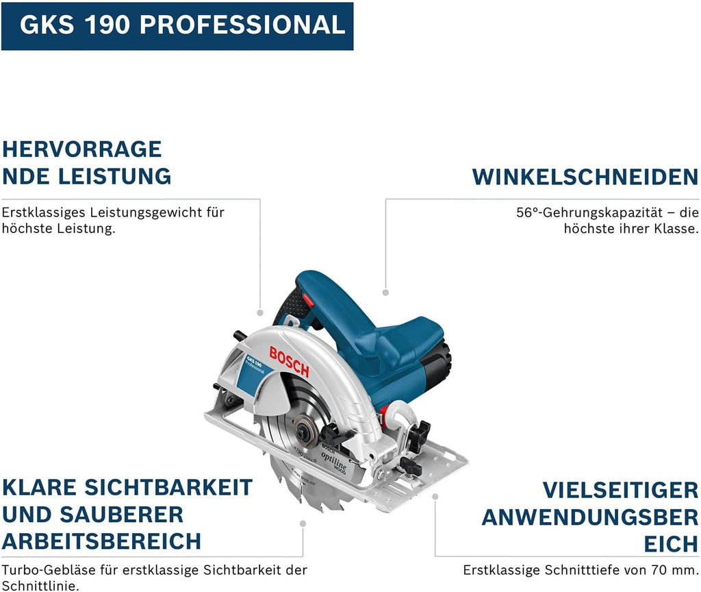 Bosch Professional Ferăstrău circular manual GKS 190