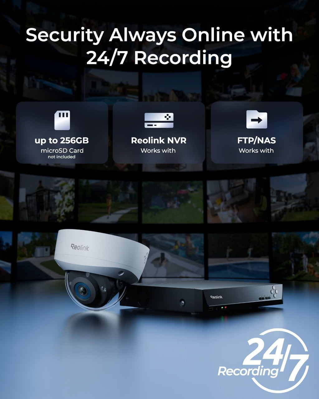 Camera Supraveghere Exterior Reolink RLC-1240A 12MP PoE Dome (Model P347)