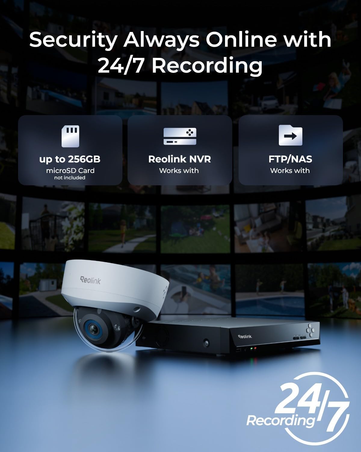 Camera Supraveghere Exterior Reolink RLC-1240A 12MP PoE Dome (Model P347)