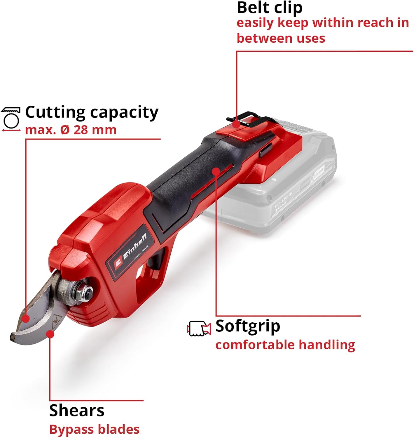 Foarfecă de crengi fără fir Einhell GE-LS 18 Li-Solo Power X-Change