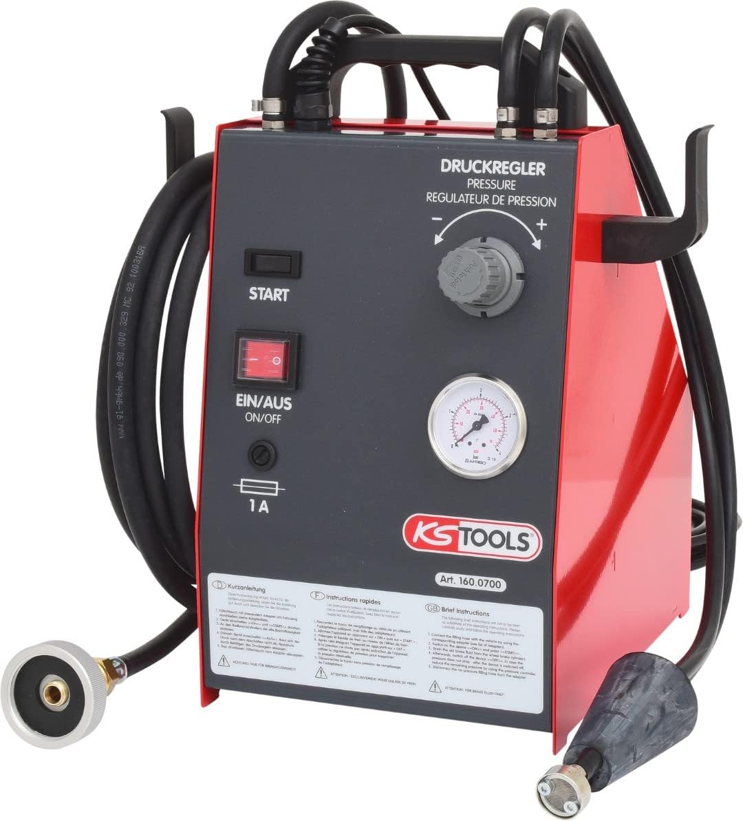 KS TOOLS 160.0700 - Aparat pentru intretinere sistem franare