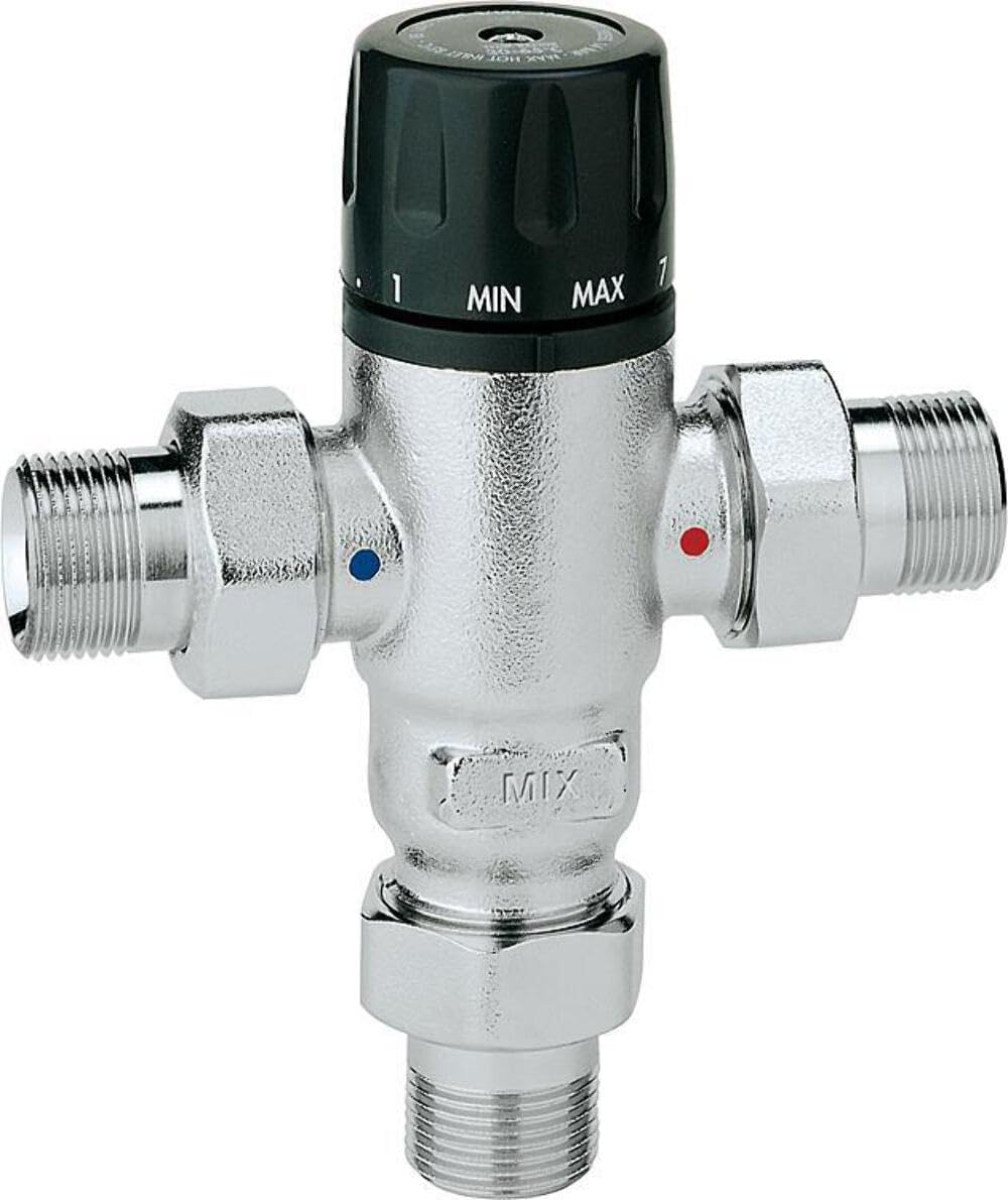 Caleffi 521400 Vană de amestec termostatică anti-calcar, reglabilă.