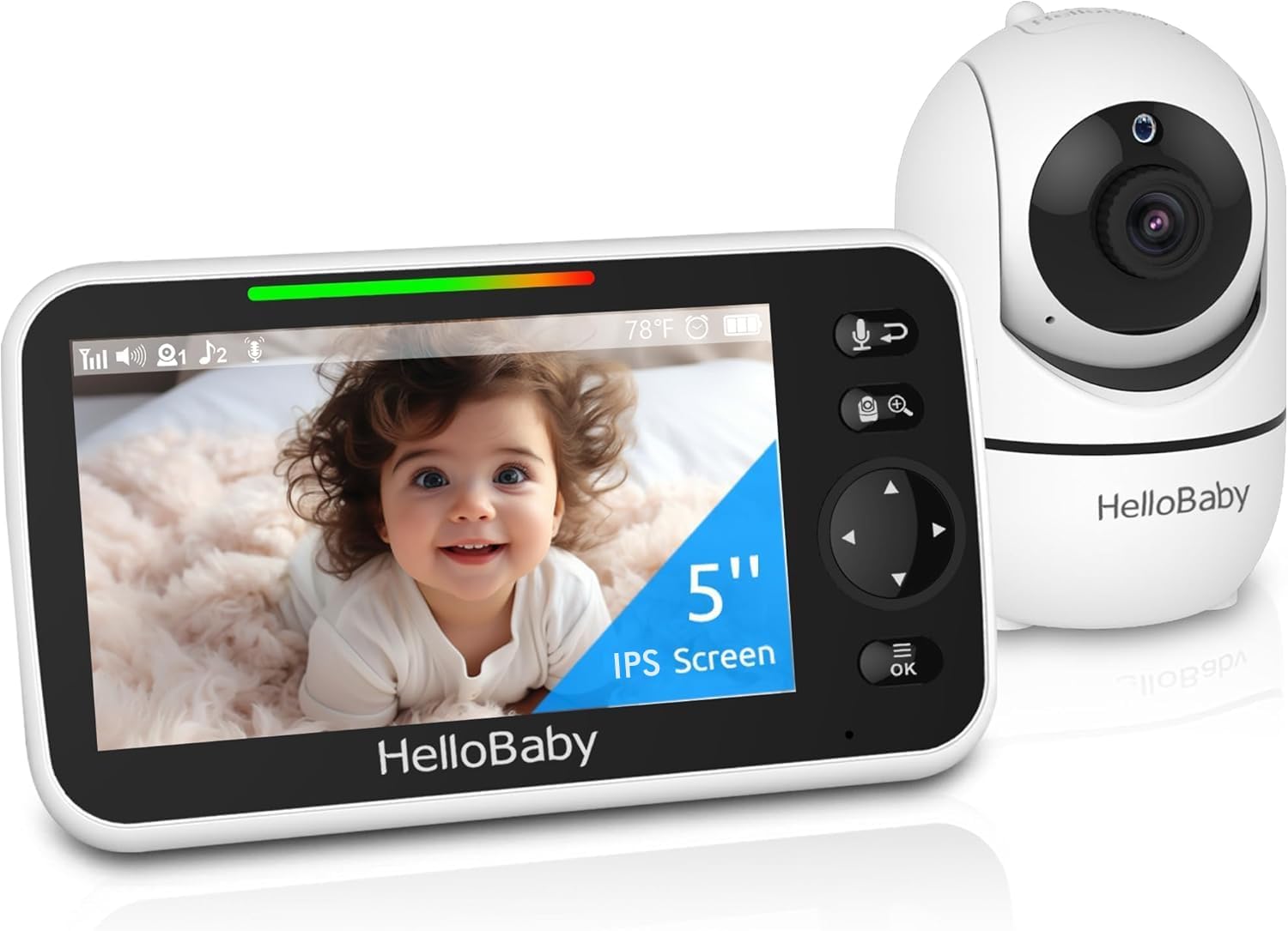 Monitor pentru bebeluși HelloBaby, HB6550 cu cameră și vedere nocturnă
