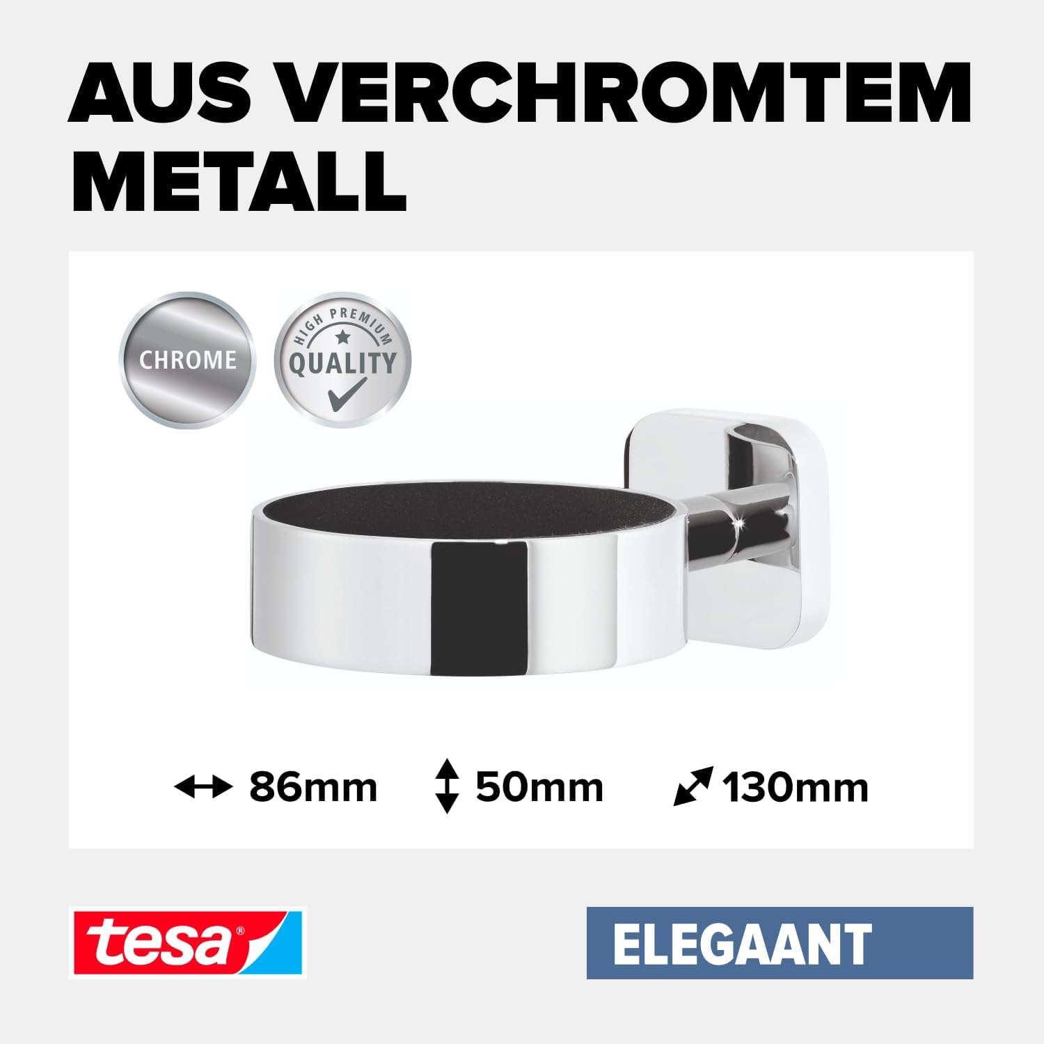 Suport pentru uscător de păr Tesa ELEGAANT 85 mm x 50 mm x 130 mm