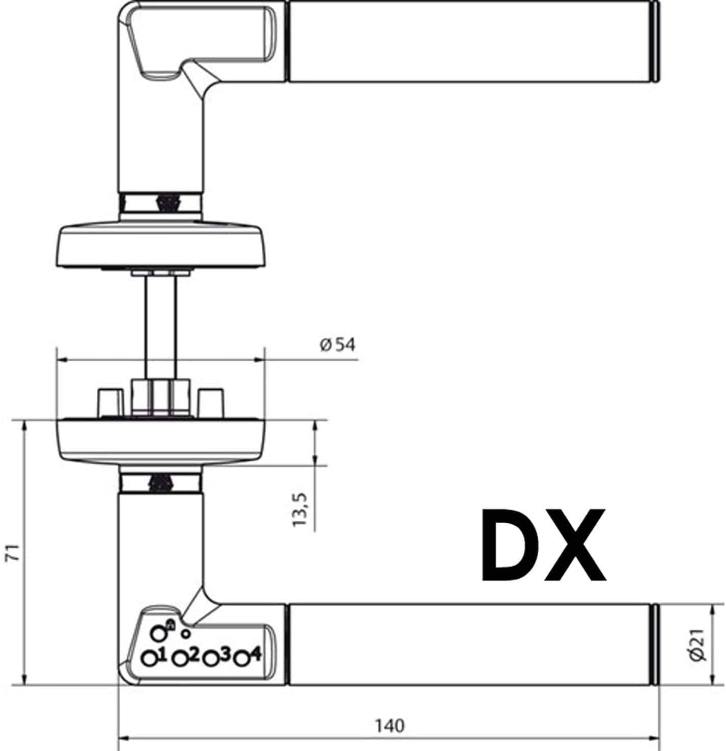 Mâner de ușă cu tastatură ASSA ABLOY D8812H000, argintiu