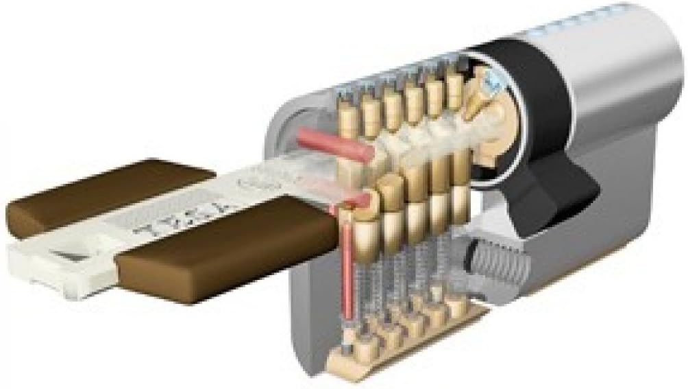 Cilindru de securitate pentru usa Tesa TK100-Nickel Tk-100 30X30 5L.