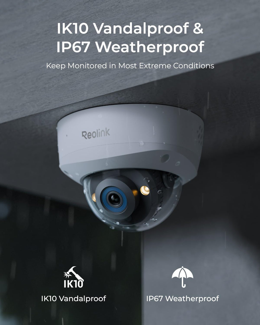 Camera Supraveghere Exterior Reolink RLC-1240A 12MP PoE Dome (Model P347)