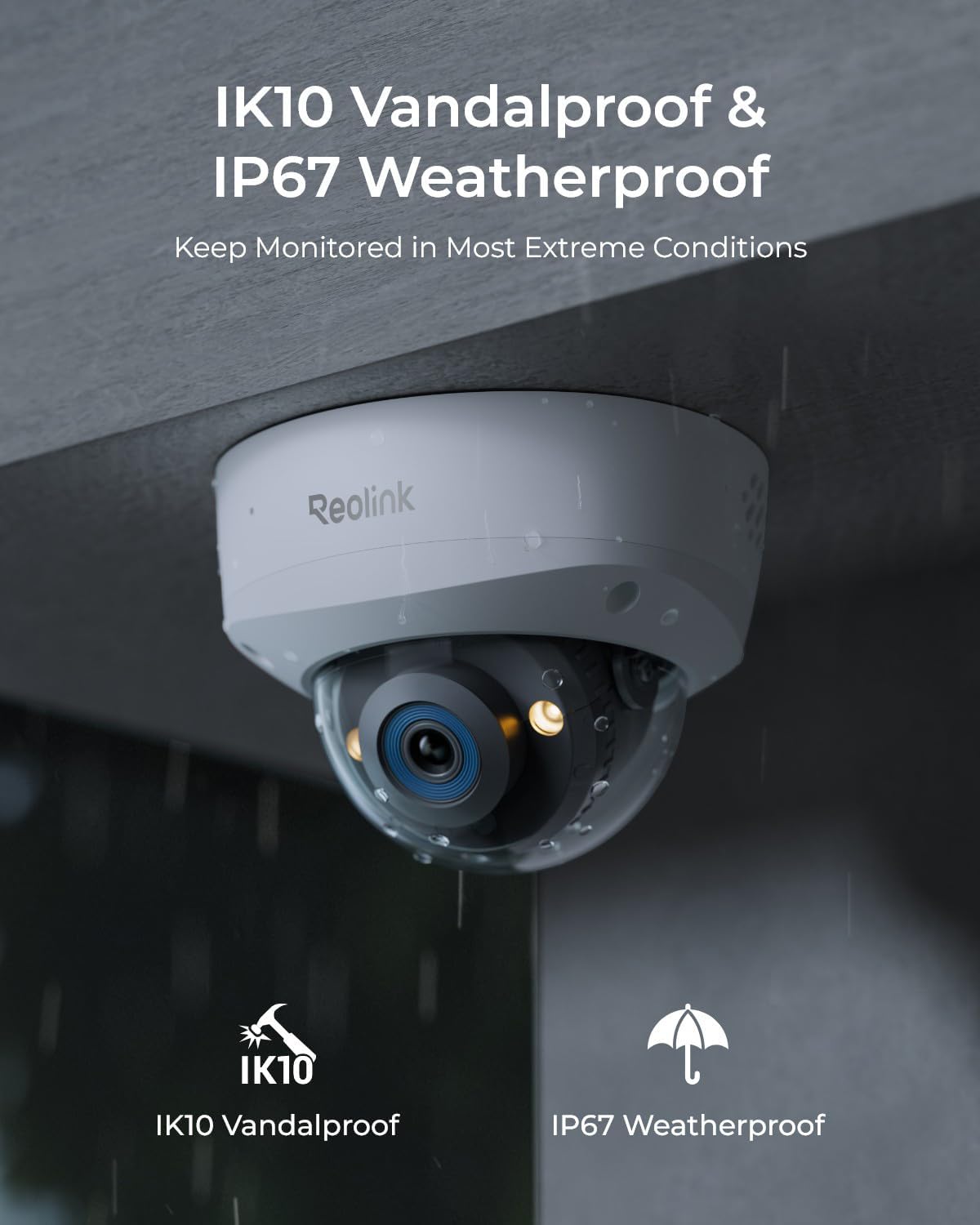 Camera Supraveghere Exterior Reolink RLC-1240A 12MP PoE Dome (Model P347)