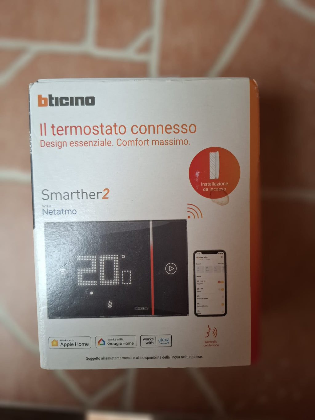 Termostat Conectat Bticino Smarther2 with Netatmo incastrat
