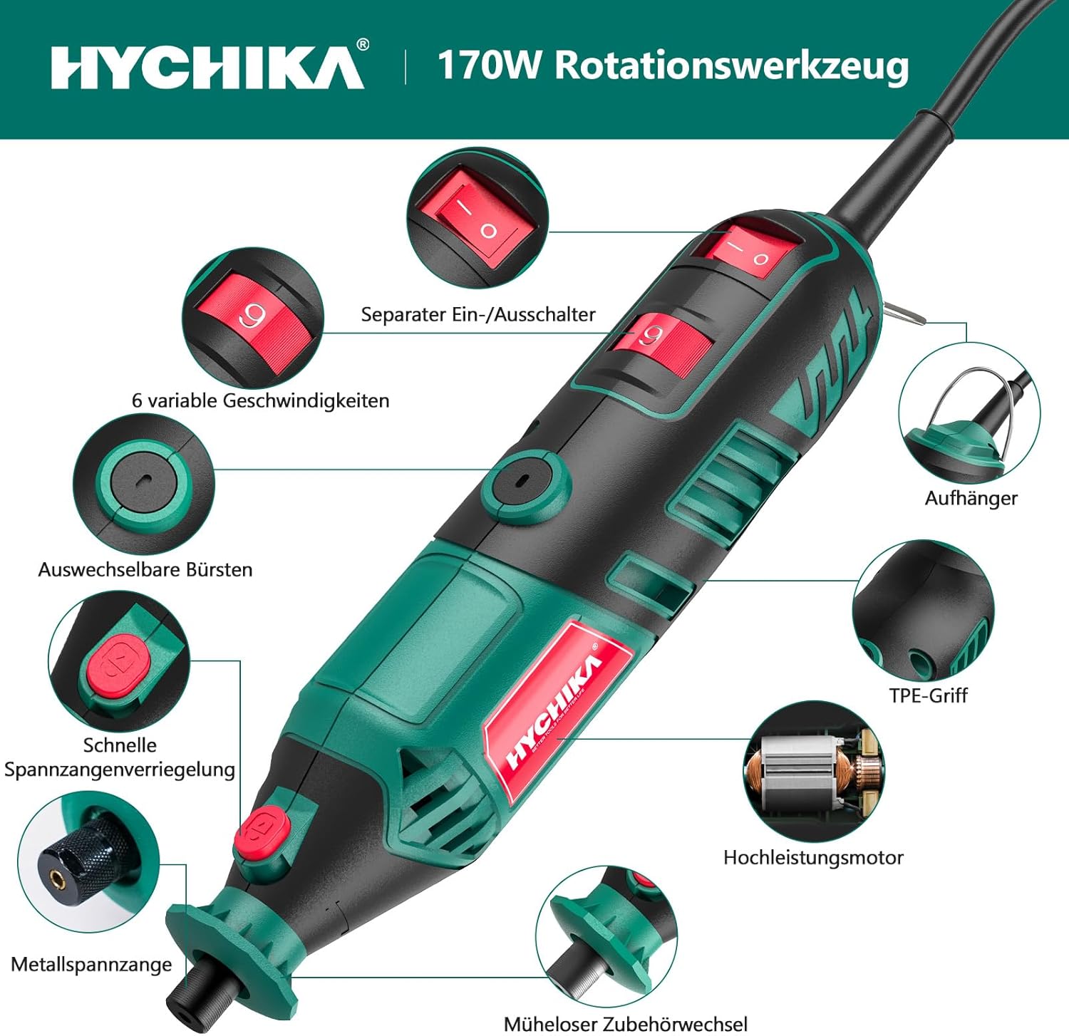 Instrument rotativ multifunctional HYCHIKA 170W