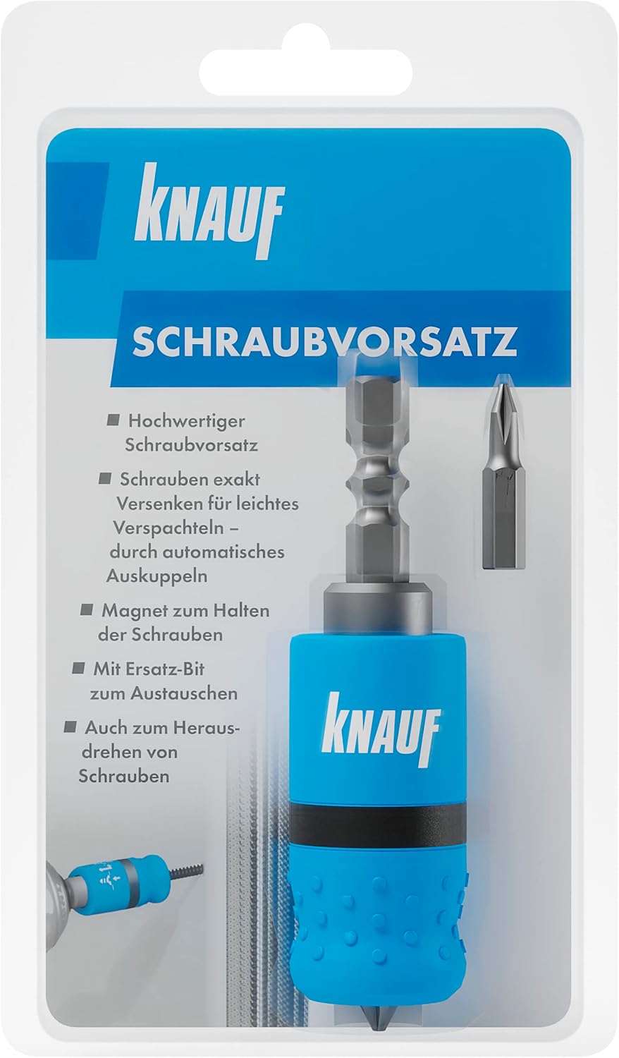Accesoriu de șuruburi Knauf cu suport pentru biți pentru șurubelnițe cu acumulator și mașini de găurit manuale