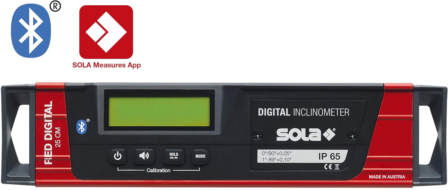 SOLA - RED nivelă digitală de 25 cm