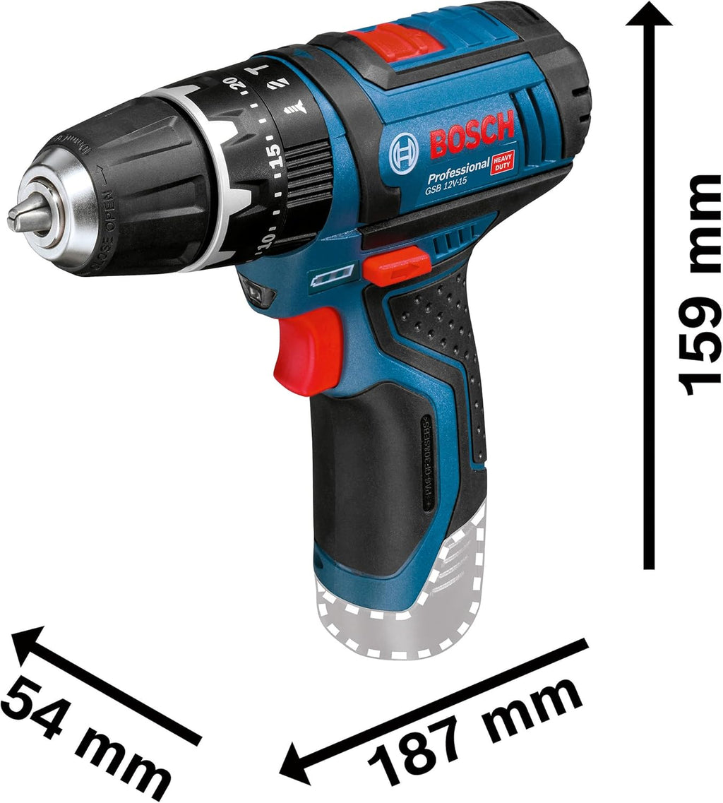 Mașină de găurit combinată fără fir Bosch Professional 12V System GSB 12V-15