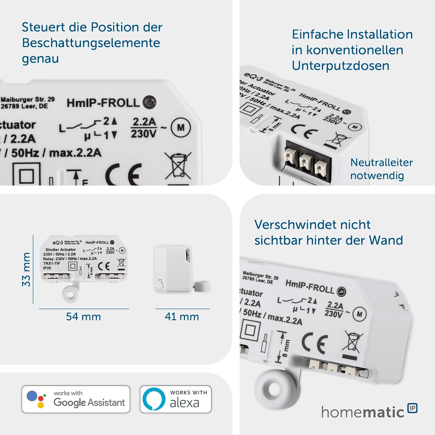 Homematic IP, Actuator pentru Obloane Rulante 151347A0C