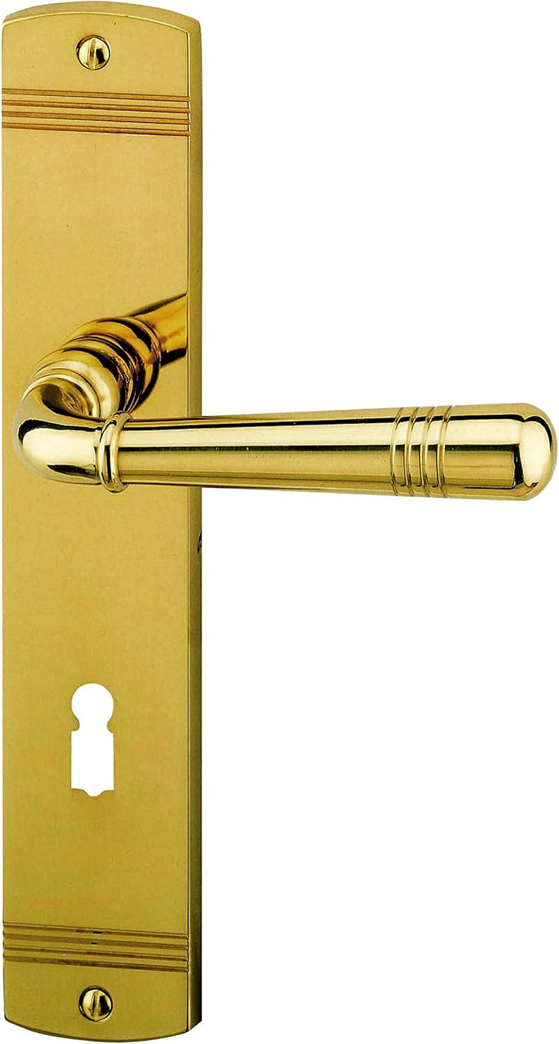 Alpertec Sale - Set mânere pârghie LS din alamă lustruită pentru uși de interior, 32700013