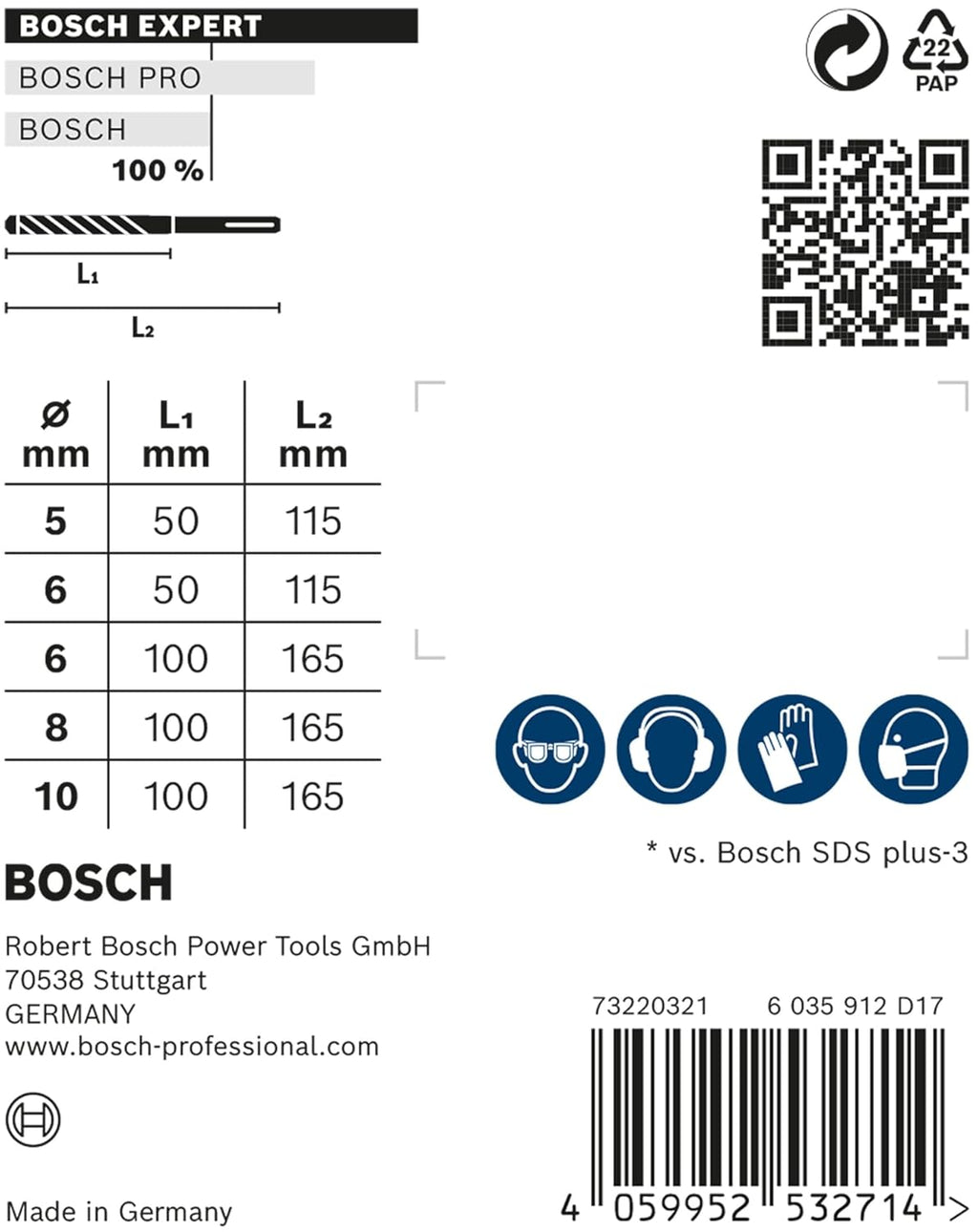 Set burghie rotopercutoare Bosch Professional 5x Expert SDS plus-7X