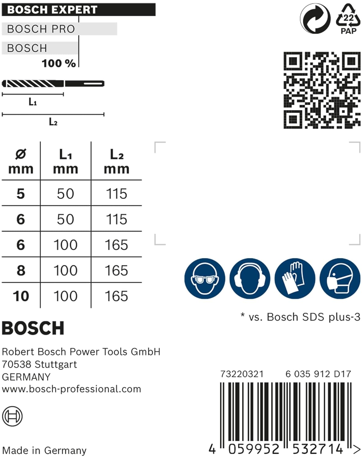 Set burghie rotopercutoare Bosch Professional 5x Expert SDS plus-7X