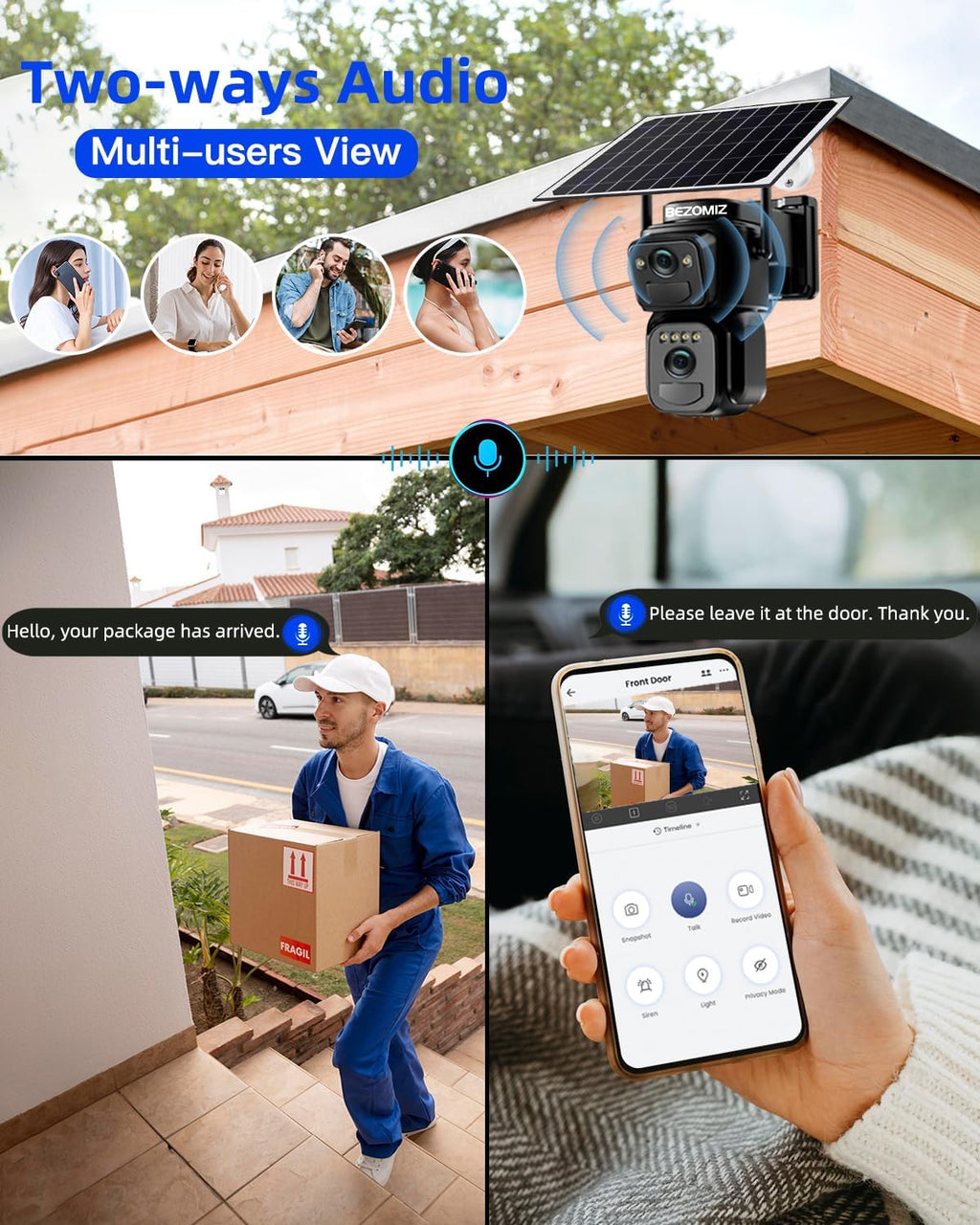 Cameră de supraveghere WiFi Dual Lens 4K