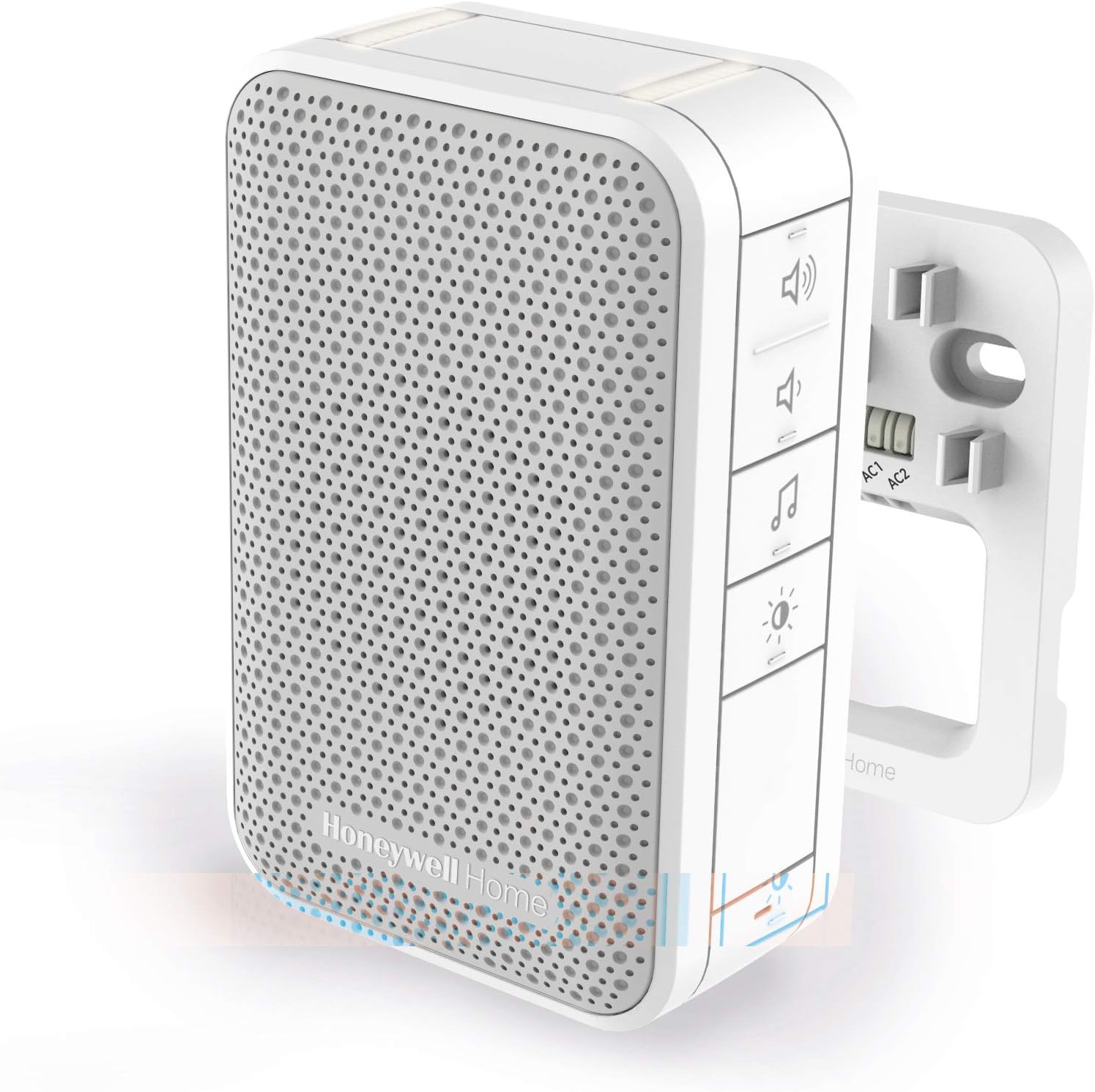Sonerie Honeywell Home DW313S seria 3 cu fir și lumină LED (alb)