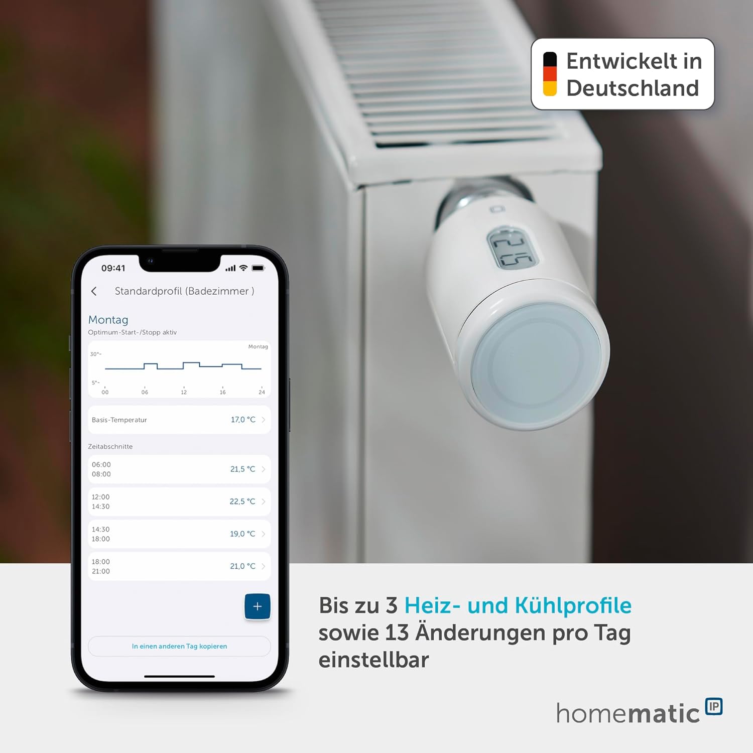 Termostat inteligent pentru radiator Homematic IP - Pure 161046A0