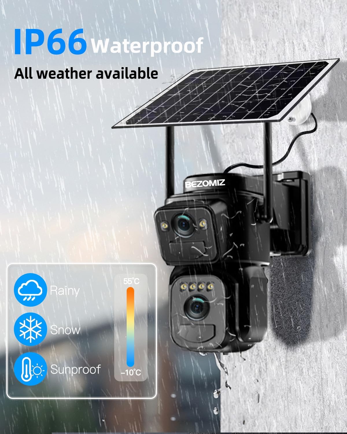 Cameră de supraveghere WiFi Dual Lens 4K