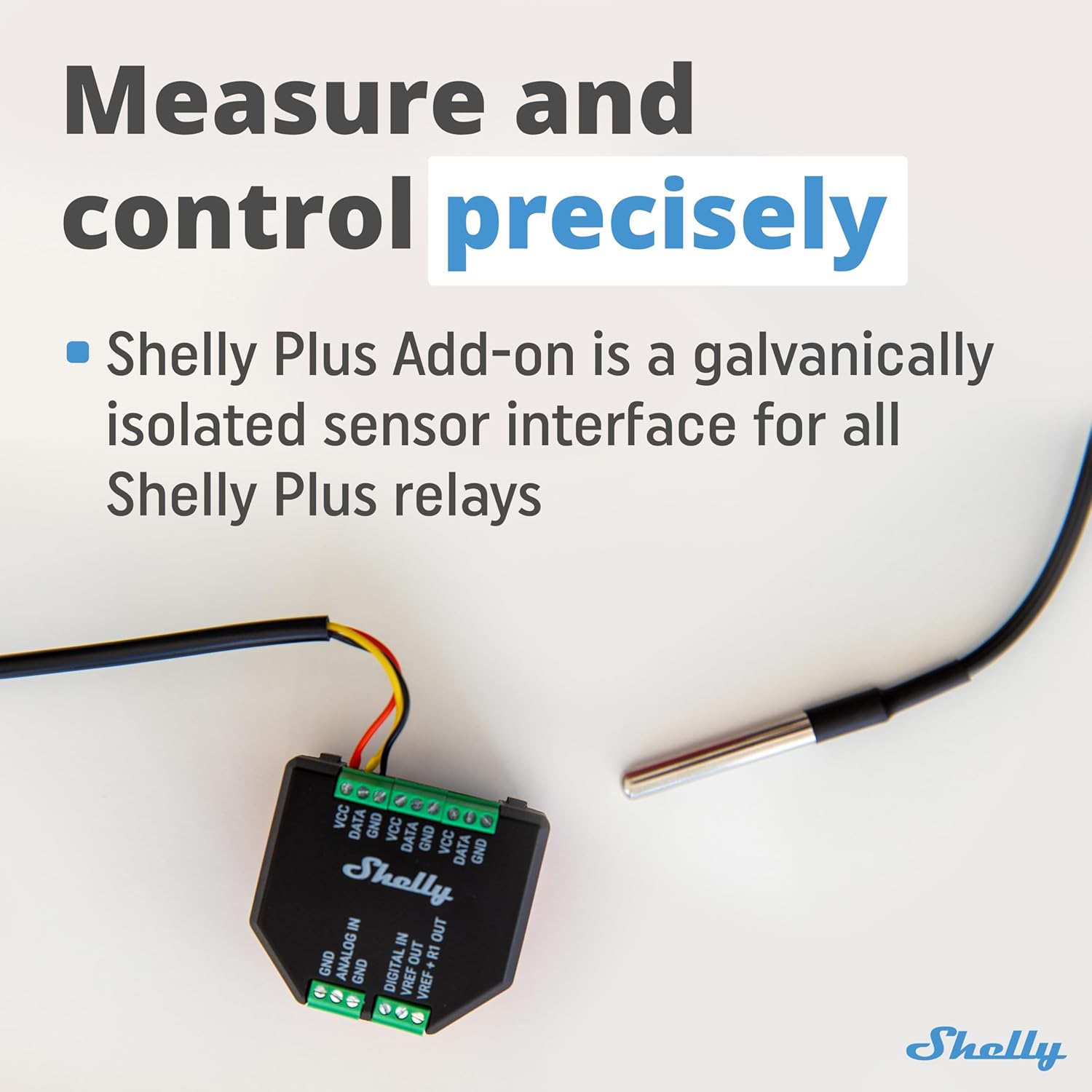 Modul Extensie Senzori Shelly Plus Add-On Temperatura Umitidate