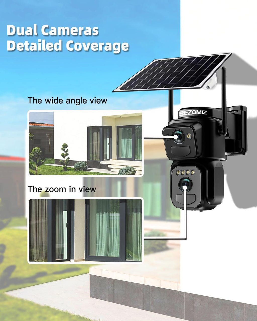 Cameră de supraveghere WiFi Dual Lens 4K