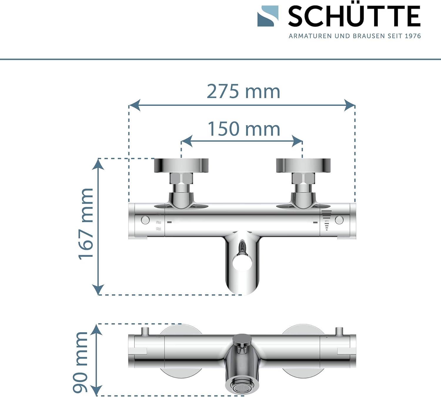 SCHÜTTE 52470 LONDON Baterie termostatică